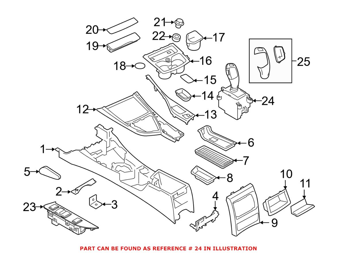 BMW Automatic Transmission Shift Lever 61319296896